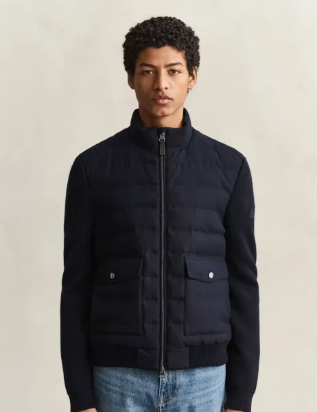 Gant Wool Blend Padded Bomber Jacket