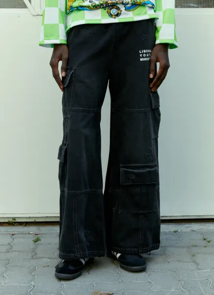 Denim Cargo Pants
