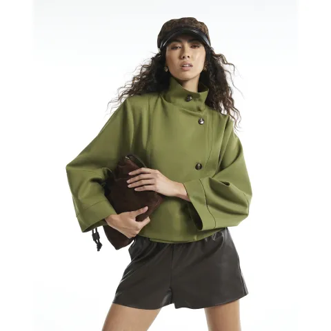 River Island Funnel Neck Cocoon Sleeve Jacket