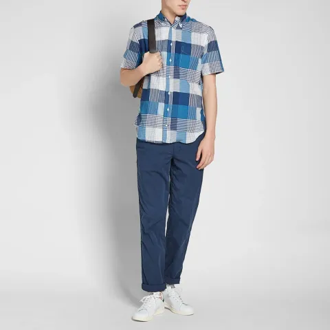 Short Sleeve Summer Blues Mash Up Shirt