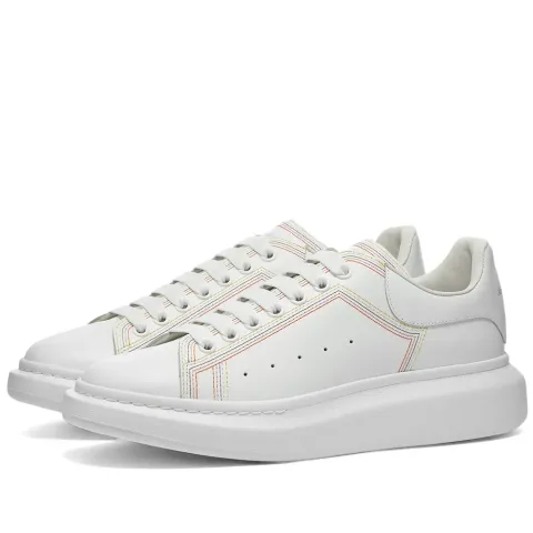 Contrast Stitch Wedge Sole Sneaker