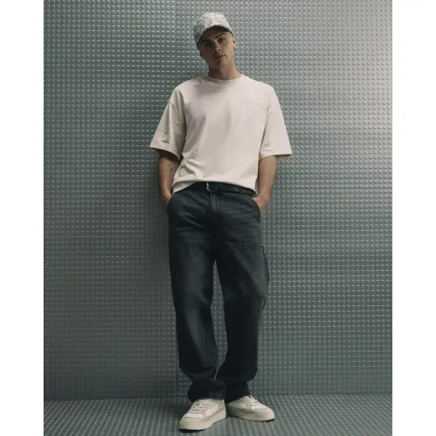 River Island Loose Fit Washed Carpenter Jeans