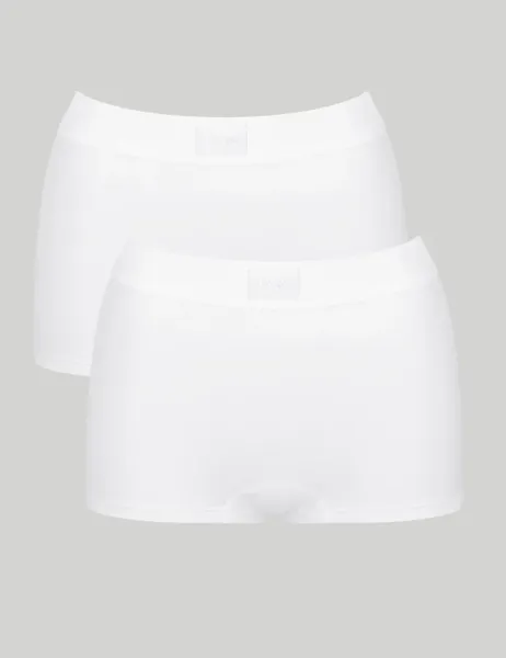 Sloggi 2 Pack Double Comfort High Rise Shorts White