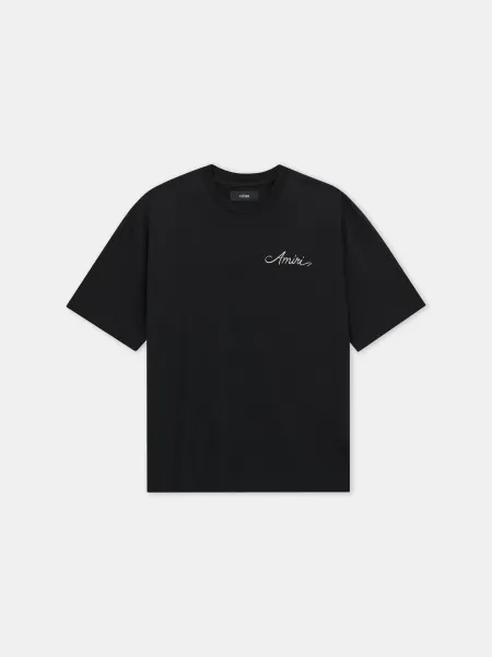 MA QUAD CHECKERBOARD OVERSIZED TEE - Black