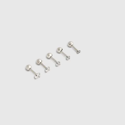 River Island Stud Diamante Earring Pack