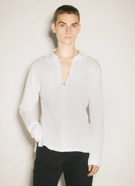 Pierced Polo Top