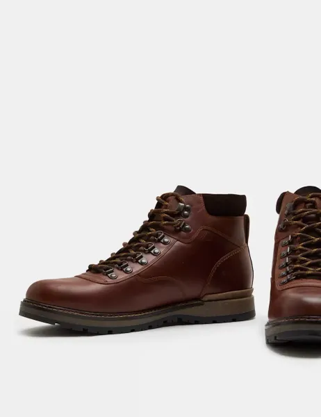 Marks & Spencer Leather Waterproof Hiker Boots Tan