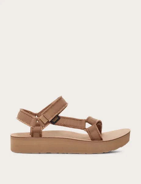 Teva Ankle Strap Flatform Sandals Brown Mix