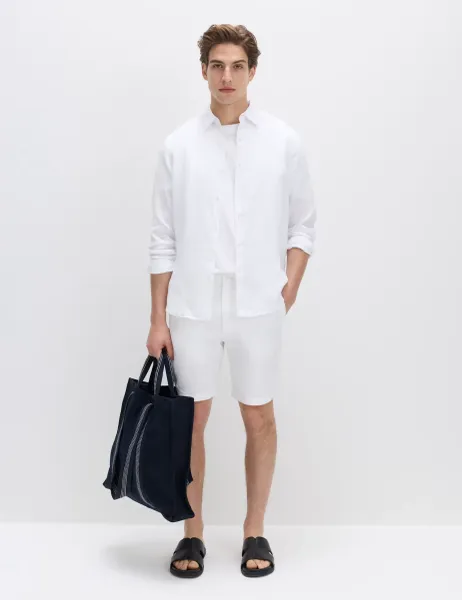 Marks & Spencer Regular Fit Pure Linen Shirt White
