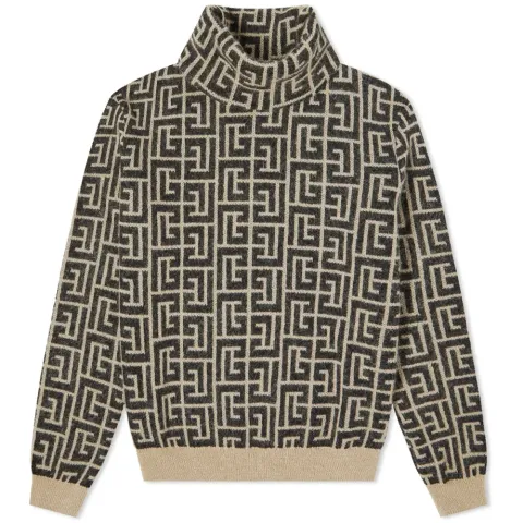 Monogram Mohair High Neck Sweater