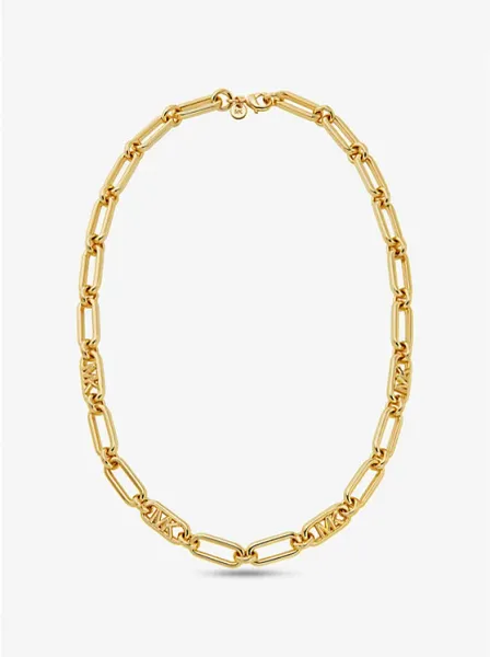 Precious Metal-Plated Brass Chain Link Necklace