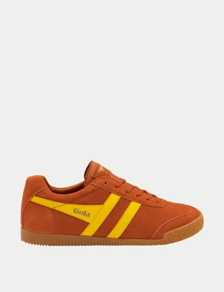 Gola Men's Harrier Suede Stripe Trainers Orange Mix