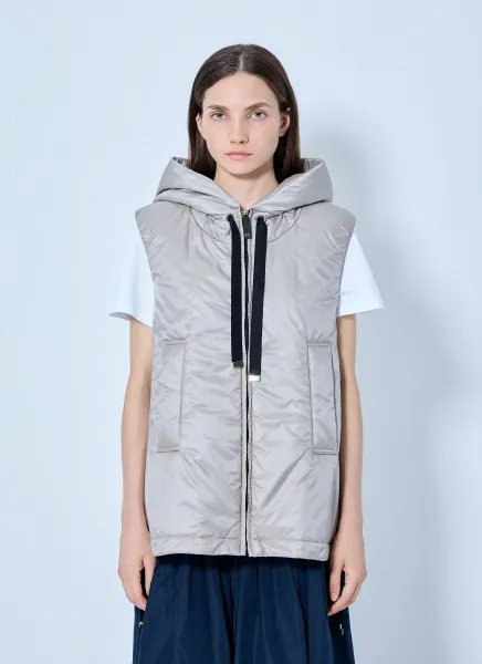 Max Mara Hooded Zip-Up Vest
