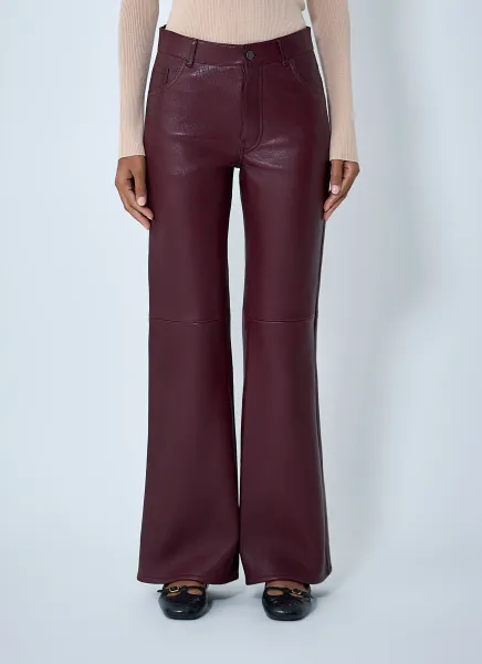 Flared Leather Pants