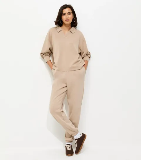 New Look Women's Camel Cuffed Joggers