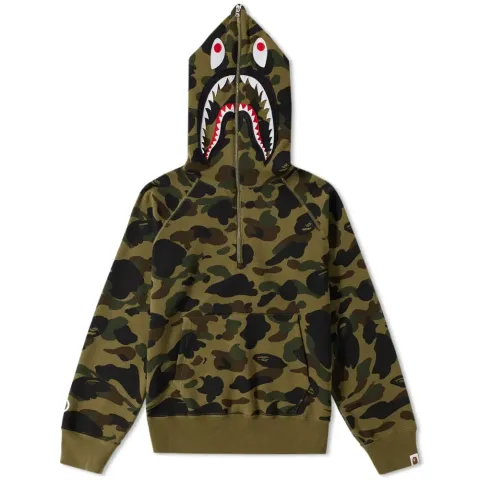 1st Camo Shark Half Zip Hoodie
