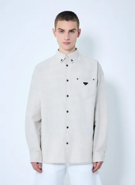 Cotton-And-Linen-Blend Shirt