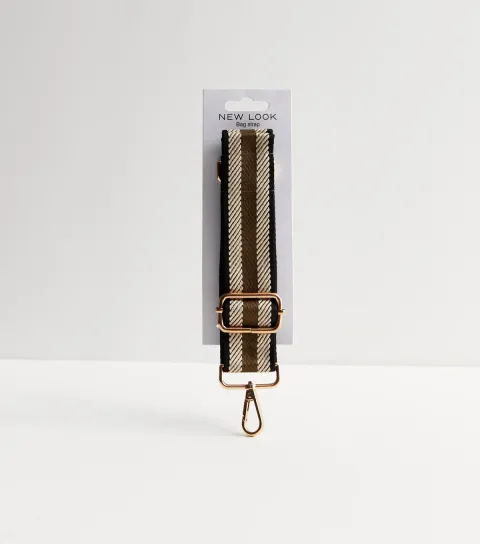 New Look Khaki Stripe Bag Strap