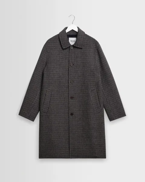 Stan - Navy and Brown Double Face Car Coat