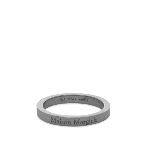 Text Logo Slim Band Ring