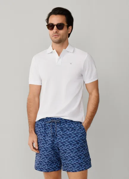 Palm Print Swim Trunk