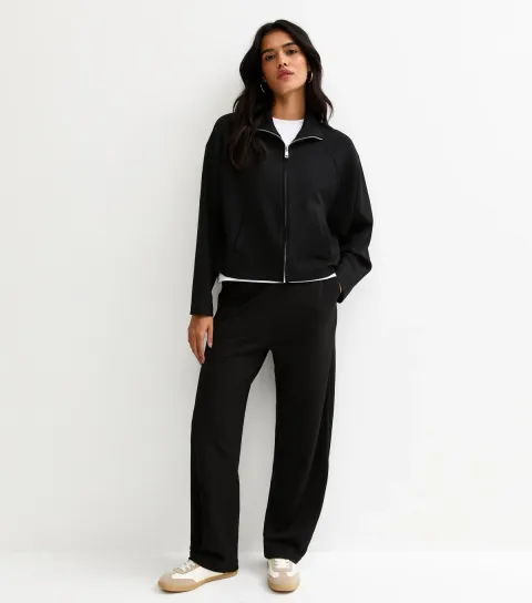 New Look Women's Premium Black Barrel Leg Joggers