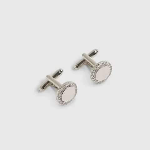 River Island Cubic Zirconia Cufflinks