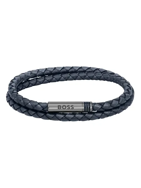 Boss Ares Leather Rope Bracelet
