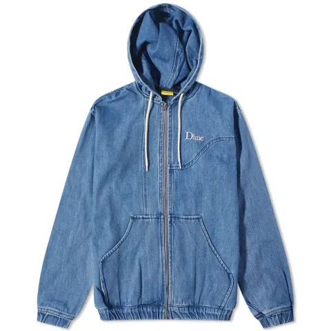 Hooded Denim Bomber Jacket