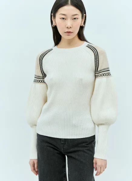 Feminine Wool And Cashmere Sweater