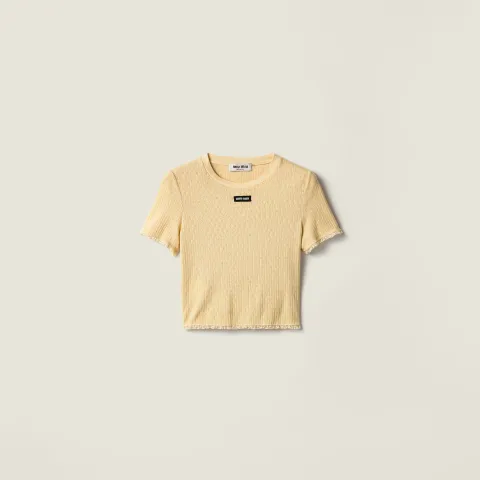 Garment-dyed cotton top
