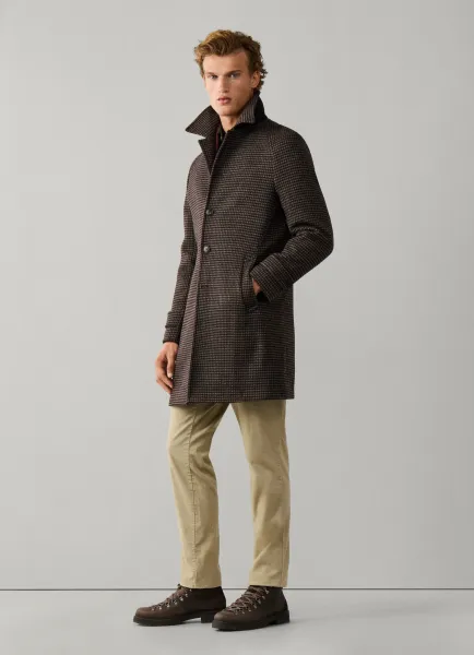 Hackett Houndstooth Car Coat