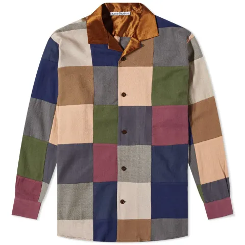 Sandimper Wool Patchwork Shirt
