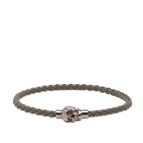 Leather Cord Skull Bracelet