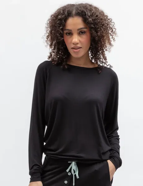 Cyberjammies Modal Rich Pyjama Top Black