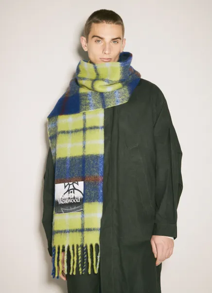 Check Wool-Blend Scarf