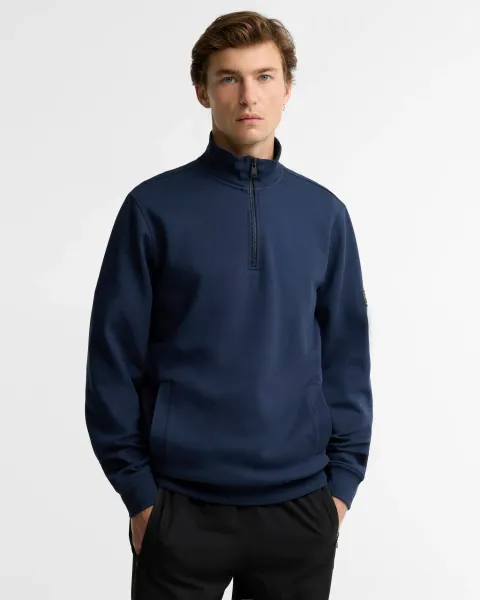BARBOUR Ilford Interlock Quarter-Zip Sweatshirt