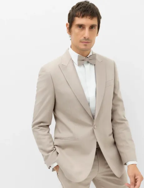 Marks & Spencer Tailored Fit Peak Lapel Tuxedo Jacket Neutral