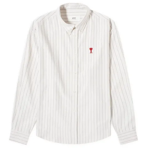 Boxy Fit Heart Stripe Shirt