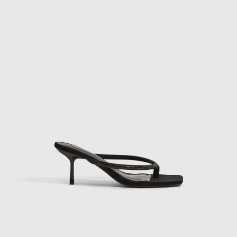 River Island Toe Thong Diamante Heels
