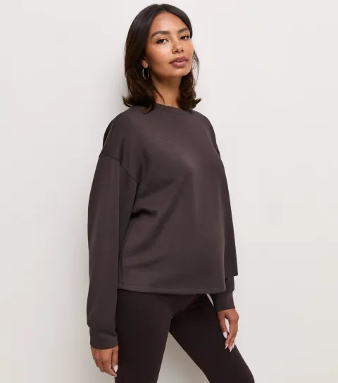 New Look Women's Maternity Premium Dark Burgundy Sweatshirt