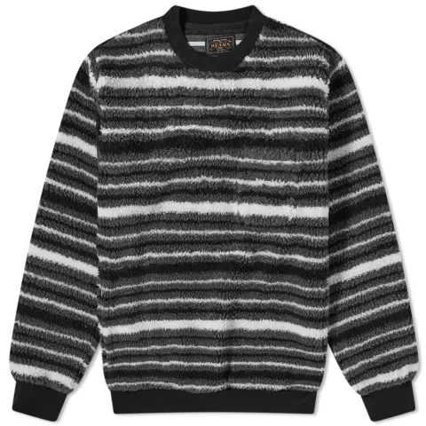 Stripe Fleece Crew Sweat