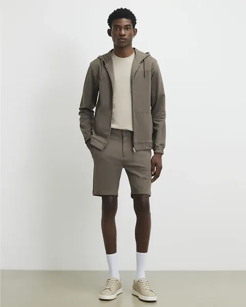 River Island Slim Fit Fixed Waistband Shorts
