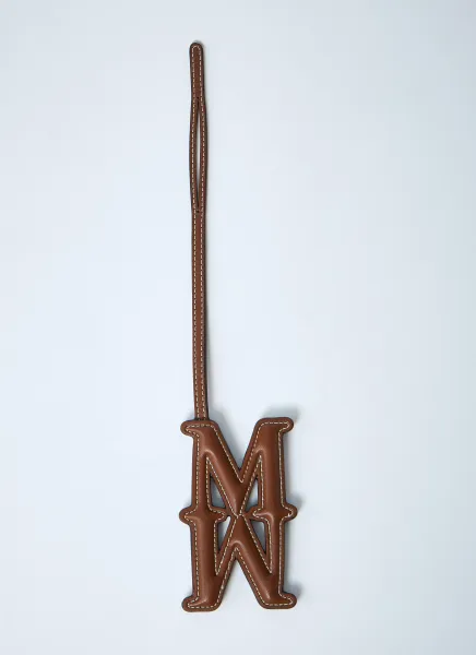 Logo Embossed Leather Keyring
