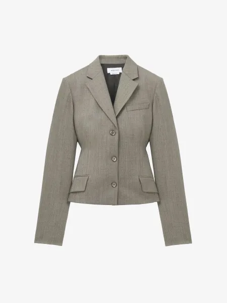 Peplum Single-breasted Jacket