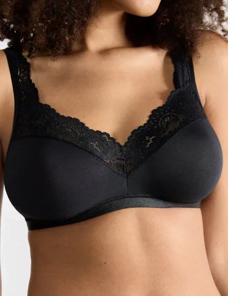Sloggi Romance Si Non Wired T-Shirt Bra (A-C) Black