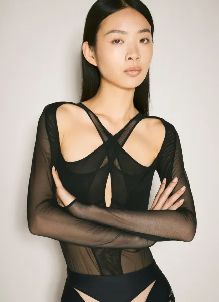 Criss-Crossed Multi-Layer Bodysuit