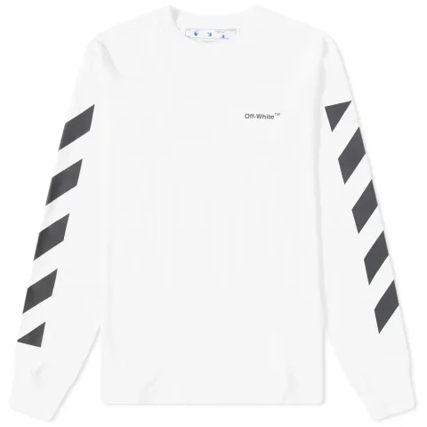 Diagonal Helvetica Long Sleeve Tee
