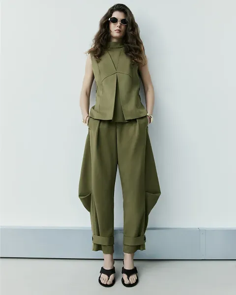 River Island Ri Studio High Neck Side Tab Top