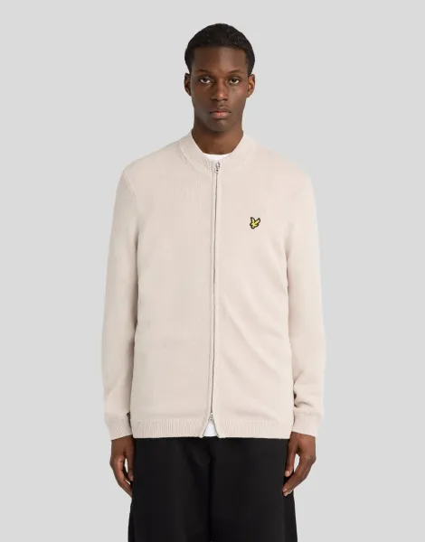 Lyle & Scott Cotton Merino Zip Cardigan